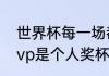 世界杯每一场都会有mvp奖杯吗（mvp是个人奖杯吗）
