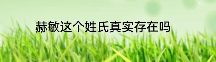 赫敏这个姓氏真实存在吗