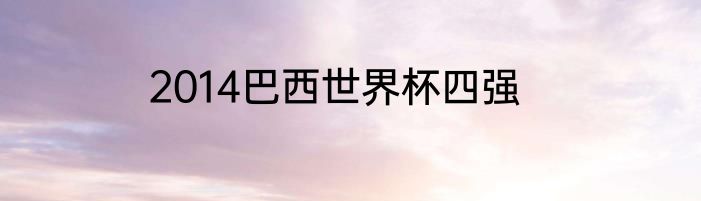 2014巴西世界杯四强