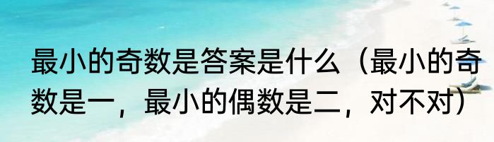 最小的奇数是答案是什么（最小的奇数是一，最小的偶数是二，对不对）