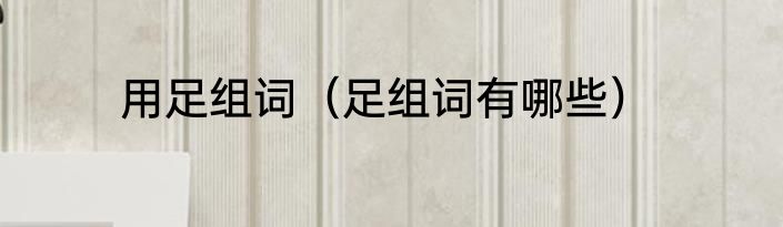 用足组词（足组词有哪些）
