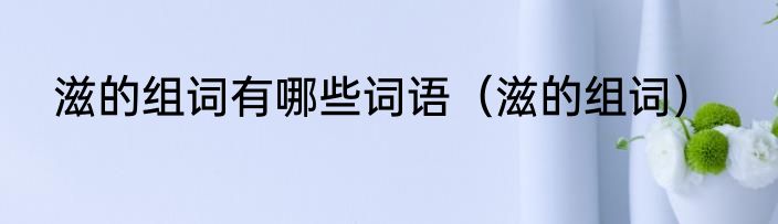 滋的组词有哪些词语（滋的组词）