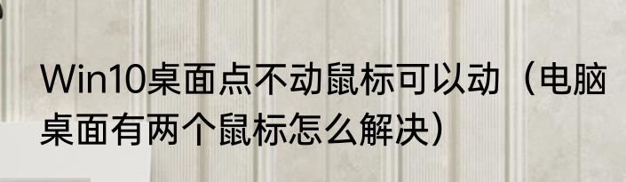 Win10桌面点不动鼠标可以动（电脑桌面有两个鼠标怎么解决）