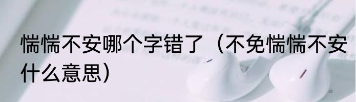惴惴不安哪个字错了（不免惴惴不安什么意思）