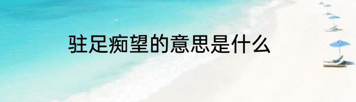 驻足痴望的意思是什么