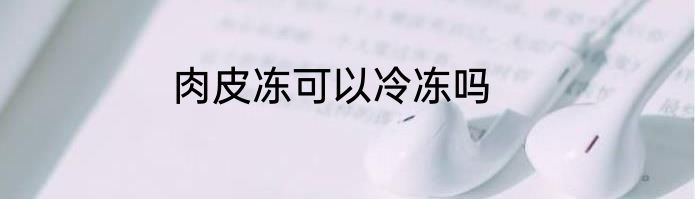 肉皮冻可以冷冻吗