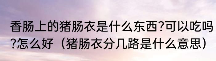 香肠上的猪肠衣是什么东西?可以吃吗?怎么好（猪肠衣分几路是什么意思）