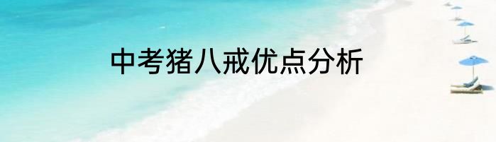 中考猪八戒优点分析