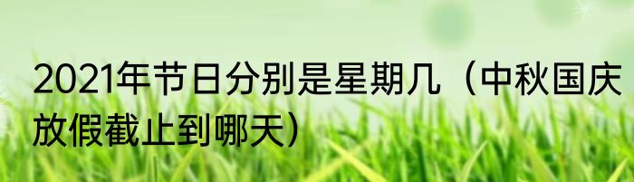 2021年节日分别是星期几（中秋国庆放假截止到哪天）