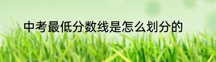 中考最低分数线是怎么划分的