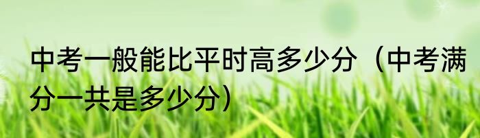 中考一般能比平时高多少分（中考满分一共是多少分）