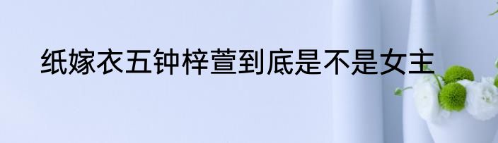 纸嫁衣五钟梓萱到底是不是女主