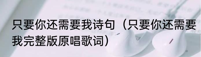 只要你还需要我诗句（只要你还需要我完整版原唱歌词）