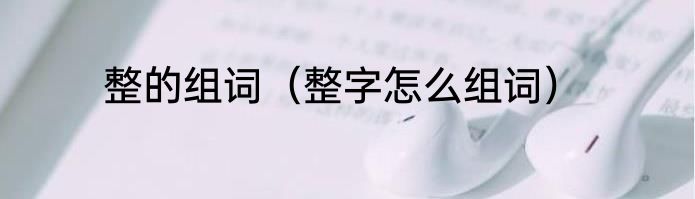 整的组词（整字怎么组词）