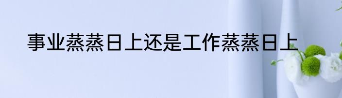 事业蒸蒸日上还是工作蒸蒸日上