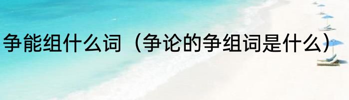 争能组什么词（争论的争组词是什么）