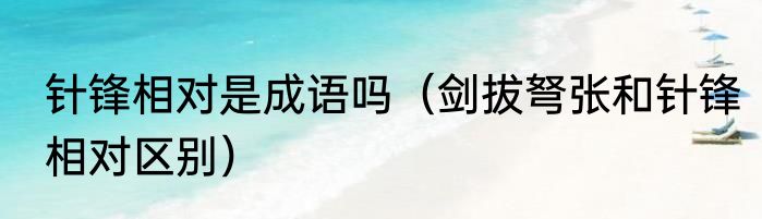 针锋相对是成语吗（剑拔弩张和针锋相对区别）