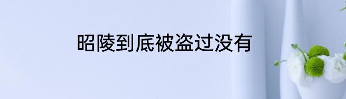 昭陵到底被盗过没有