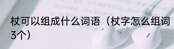 杖可以组成什么词语（杖字怎么组词3个）