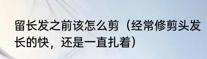 留长发之前该怎么剪（经常修剪头发长的快，还是一直扎着）