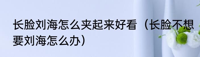 长脸刘海怎么夹起来好看（长脸不想要刘海怎么办）