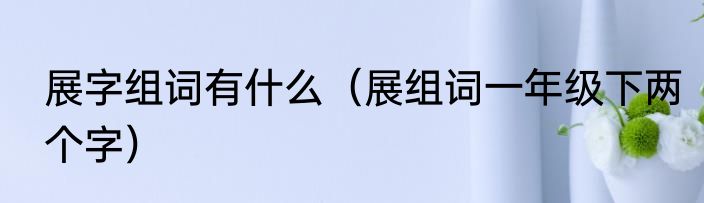 展字组词有什么（展组词一年级下两个字）