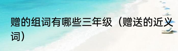 赠的组词有哪些三年级（赠送的近义词）