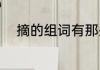 摘的组词有那些（摘组词掏组词）