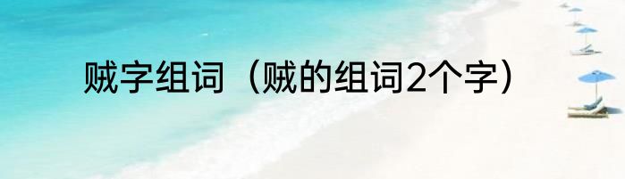 贼字组词（贼的组词2个字）