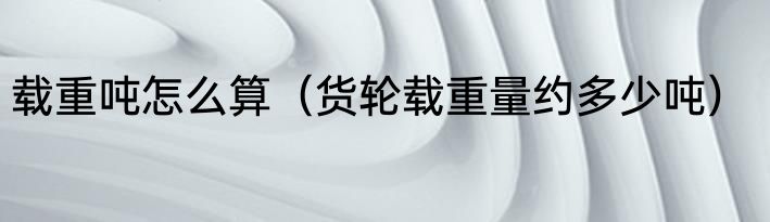 载重吨怎么算（货轮载重量约多少吨）