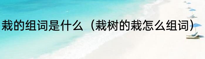 栽的组词是什么（栽树的栽怎么组词）