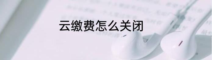 云缴费怎么关闭