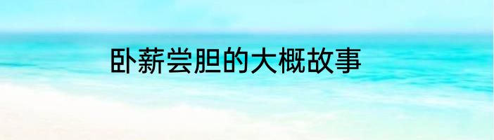 卧薪尝胆的大概故事