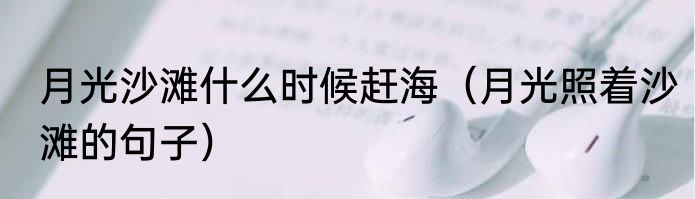 月光沙滩什么时候赶海（月光照着沙滩的句子）