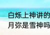 白烁上神讲的是月弥吗（千古玦尘里月弥是雪神吗）