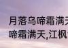 月落乌啼霜满天是什么意思（月落乌啼霜满天,江枫渔火对愁眠(诗的意思)）