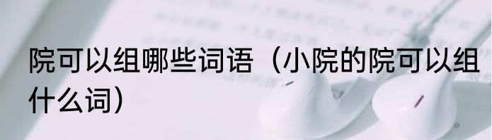 院可以组哪些词语（小院的院可以组什么词）