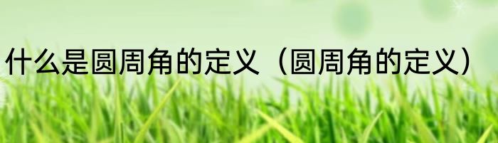 什么是圆周角的定义（圆周角的定义）
