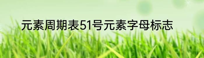 元素周期表51号元素字母标志