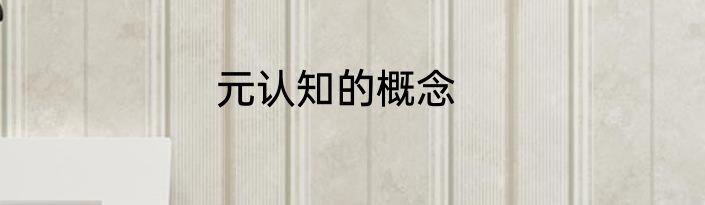 元认知的概念