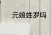 元娘姓罗吗（元娘儿子念什么）