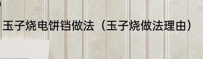 玉子烧电饼铛做法（玉子烧做法理由）