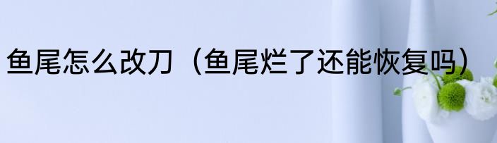 鱼尾怎么改刀（鱼尾烂了还能恢复吗）