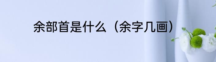 余部首是什么（余字几画）