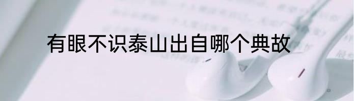 有眼不识泰山出自哪个典故