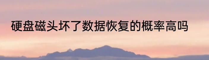 硬盘磁头坏了数据恢复的概率高吗