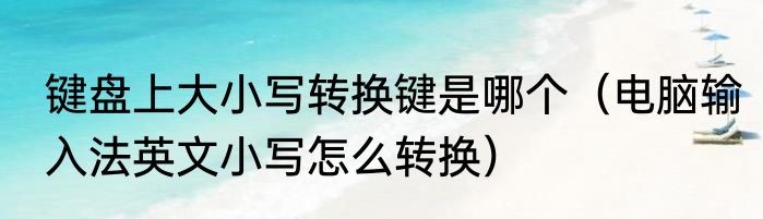 键盘上大小写转换键是哪个（电脑输入法英文小写怎么转换）