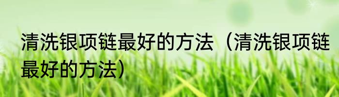 清洗银项链最好的方法（清洗银项链最好的方法）