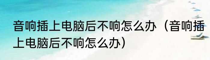 音响插上电脑后不响怎么办（音响插上电脑后不响怎么办）