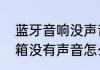 蓝牙音响没声音的解决办法（曼龙音箱没有声音怎么回事）